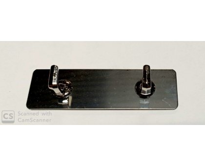 Appendino a parete in acciaio inox con 2 ganci