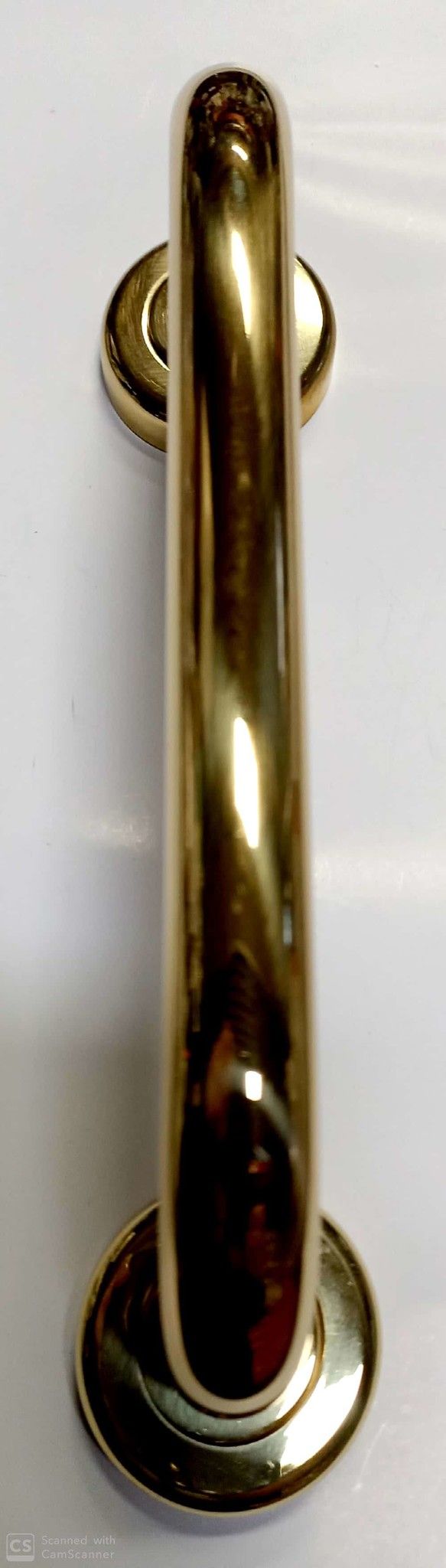 Maniglione modello DIRITTO in ottone lucido verniciato