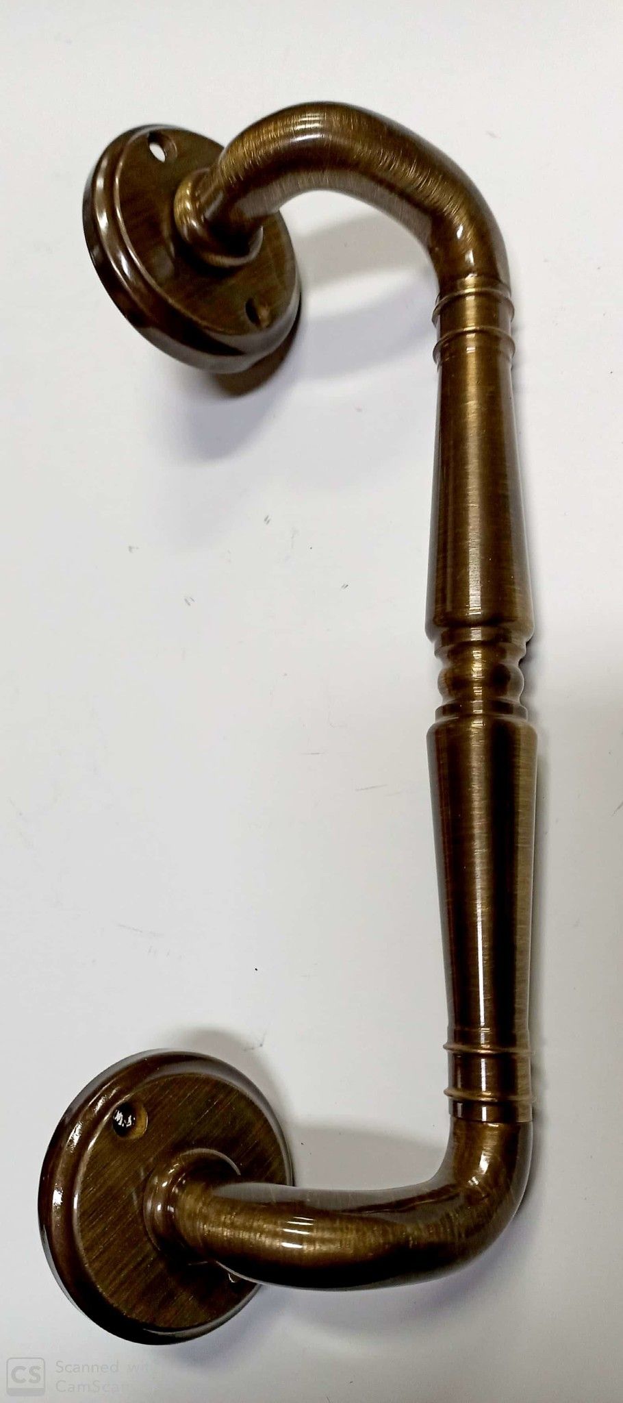 Maniglione modello AMBRA SPOSTATO in ottone bronzato sfumato