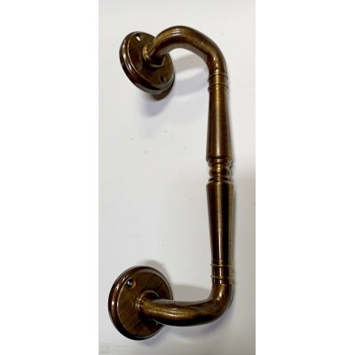 Maniglione modello AMBRA SPOSTATO in ottone bronzato sfumato