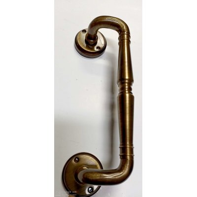 Maniglione modello AMBRA SPOSTATO in ottone bronzato sfumato