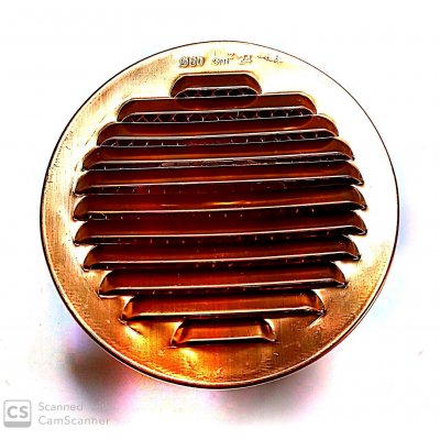 Griglia aerazione in rame tonda da incasso diametro mm 80