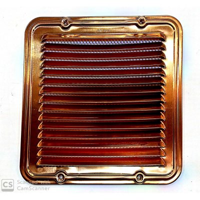 Griglia aerazione in rame con fori mm 230 x 230