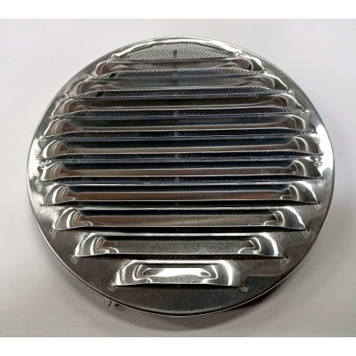 Griglia aerazione in alluminio tonda com molle e rete d. mm 175