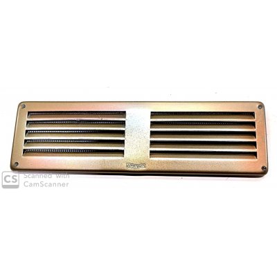 Griglia aerazione in alluminio con fori mm 200 x 60 anodizzata bronzo