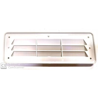 Griglia aerazione rettangolare cm 23 x 8 in plastica bianca