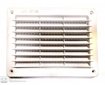 Griglia aerazione ad incasso rettangolare cm 20 x 15 in plastica bianca