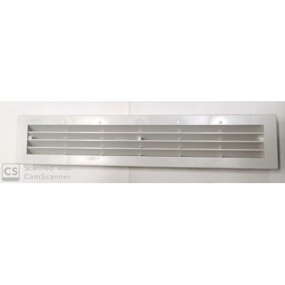 Griglia aerazione telescopica mm 480 x 98 in plastica BIANCA