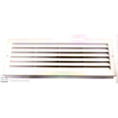 Griglia aerazione in PVC con rete cm 37 x 13 BIANCA