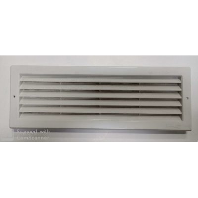 Griglia aerazione in PVC con rete cm 37 x 13 BIANCA