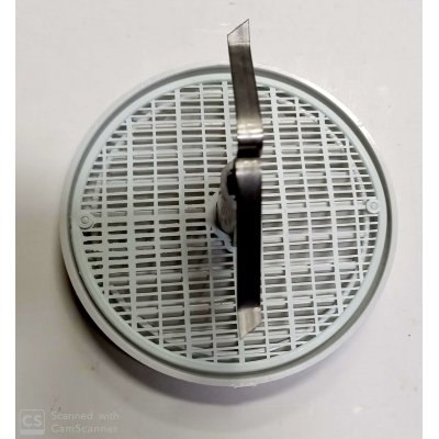 Griglia aerazione tonda mm 105 con molle foro 40-80 con rete