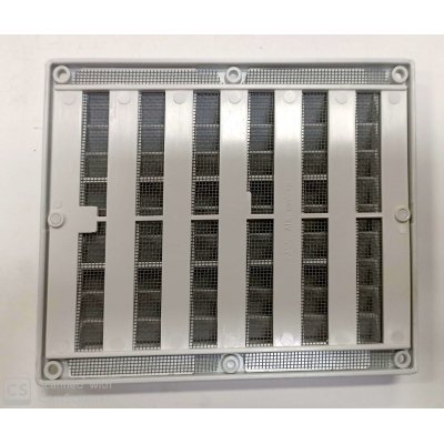 Griglia aerazione rettangolare APRIBILE con leva mm 175 x 146 in plastica BIANCA