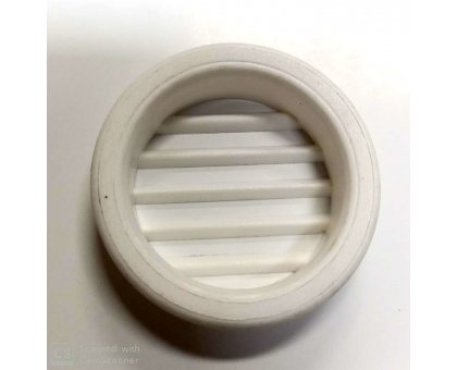 Griglia tonda da incasso mm 32 in plastica BIANCA