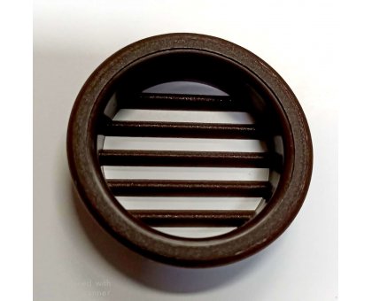 Griglia tonda da incasso mm 32 in plastica MARRONE