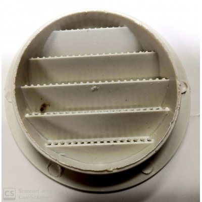 Griglia tonda da incasso mm 95 in plastica BIANCA