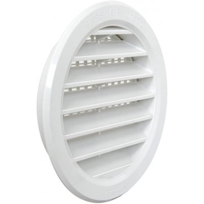 Griglia tonda da incasso mm 120 in plastica BIANCA