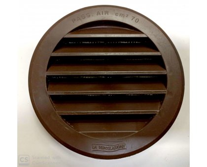 Griglia tonda da incasso mm 120 in plastica MARRONE