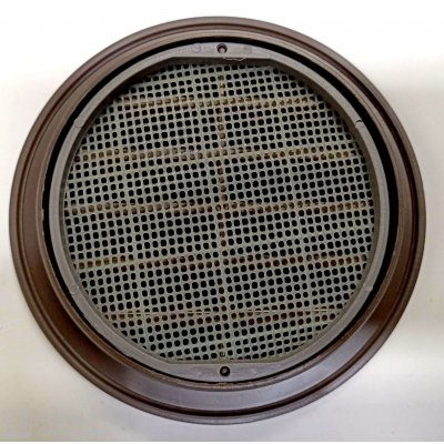 Griglia tonda da incasso mm 120 in plastica MARRONE