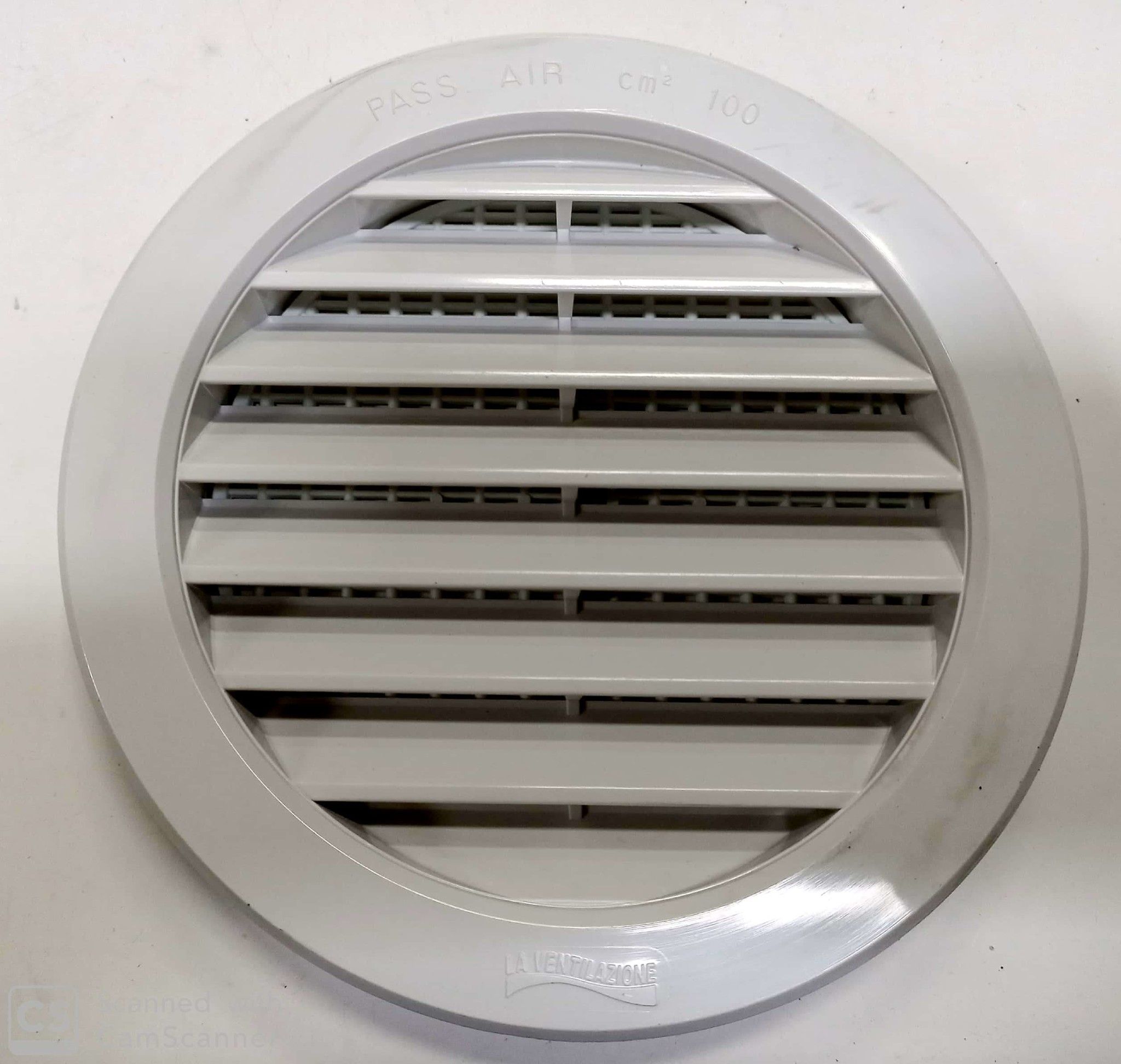 Griglia tonda da incasso mm 150 in plastica BIANCA