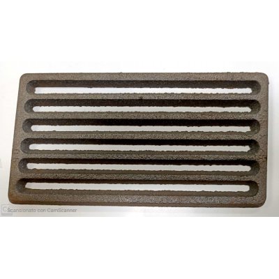 Griglia in ghisa mm 255x135 per stufa a legna per caduta ceneri e aerazione