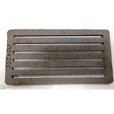 Griglia in ghisa mm 255x135 per stufa a legna per caduta ceneri e aerazione