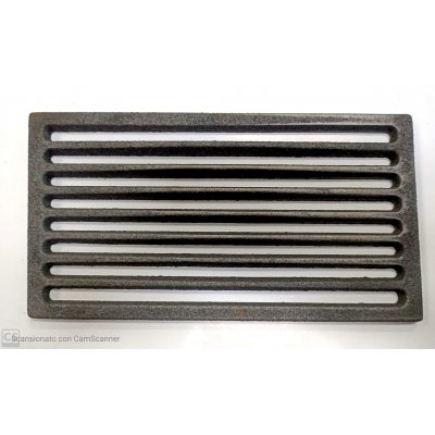 Griglia in ghisa mm 275x150 per stufe a legna per caduta ceneri e aerazione