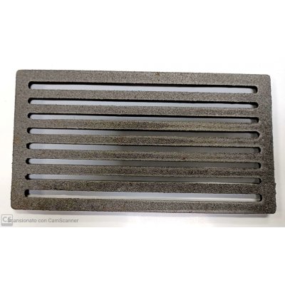 Griglia in ghisa mm 275x150 per stufe a legna per caduta ceneri e aerazione