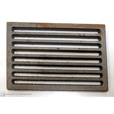 Griglia in ghisa mm 260x170 per stufe a legna per caduta ceneri e aerazione