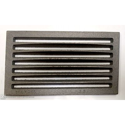 Griglia in ghisa mm 295x150 per stufa a legna per caduta ceneri e aerazione