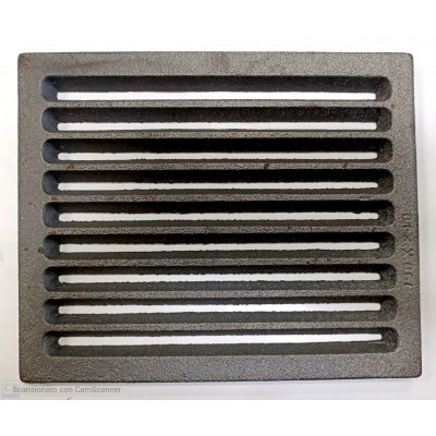 Griglia in ghisa mm 240x190 per stufa a legna per caduta ceneri e aerazione