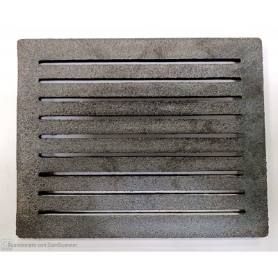 Griglia in ghisa mm 240x190 per stufa a legna per caduta ceneri e aerazione