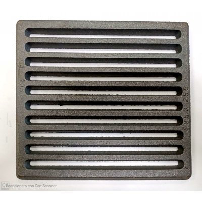 Griglia in ghisa mm 255x225 per stufa a legna per caduta ceneri e aerazione