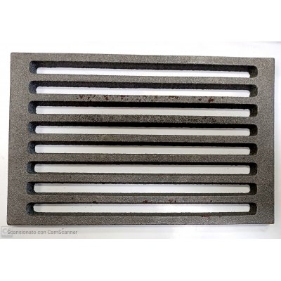 Griglia in ghisa mm 315x205 per stufa a legna per caduta ceneri e aerazione