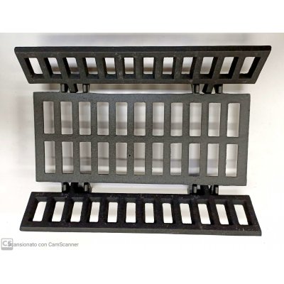 Griglia in ghisa per stufa PARLOR base + alette per caduta ceneri e aerazione