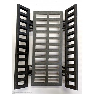 Griglia in ghisa per stufa PARLOR base + alette per caduta ceneri e aerazione