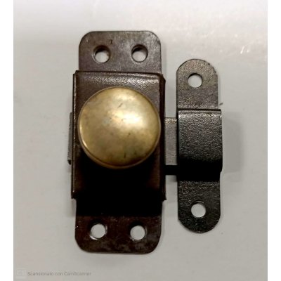 Catenaccio con pomolo mm 20 zincato nero