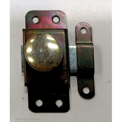 Catenaccio con pomolo mm 25 zincato nero