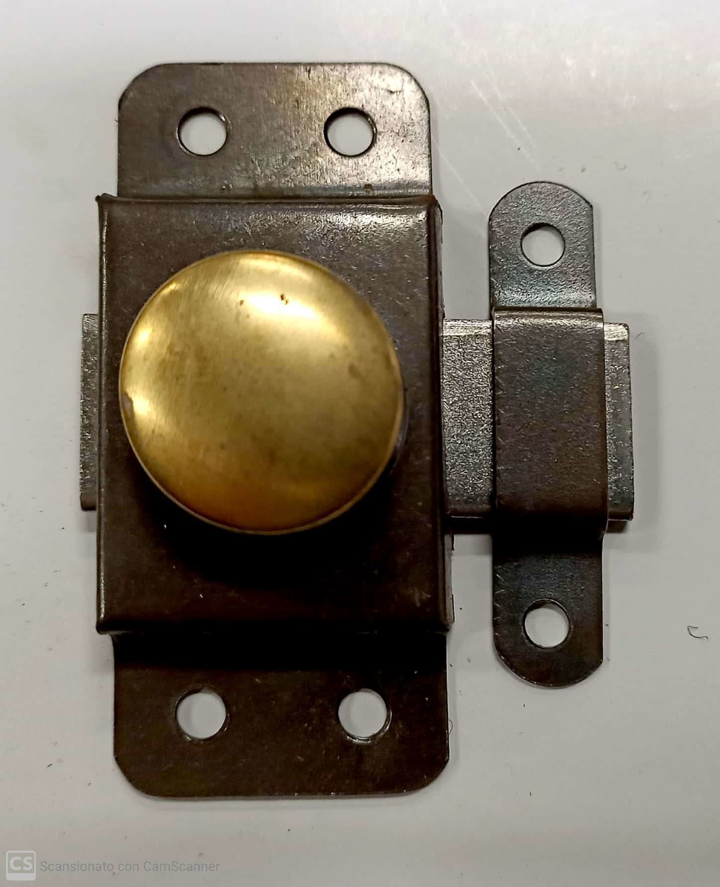 Catenaccio con pomolo mm 30 zincato nero