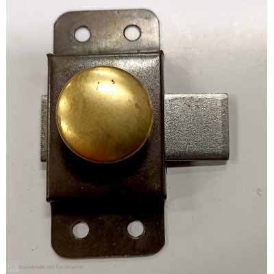 Catenaccio con pomolo mm 30 zincato nero