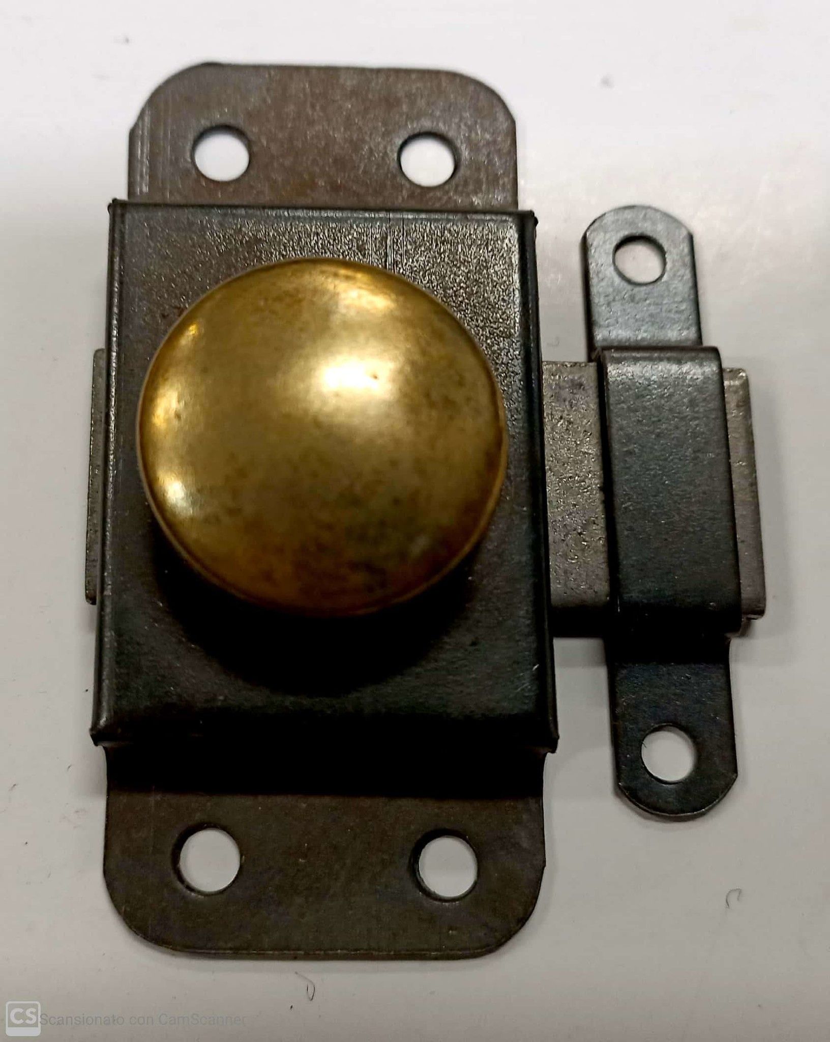 Catenaccio con pomolo mm 35 zincato nero