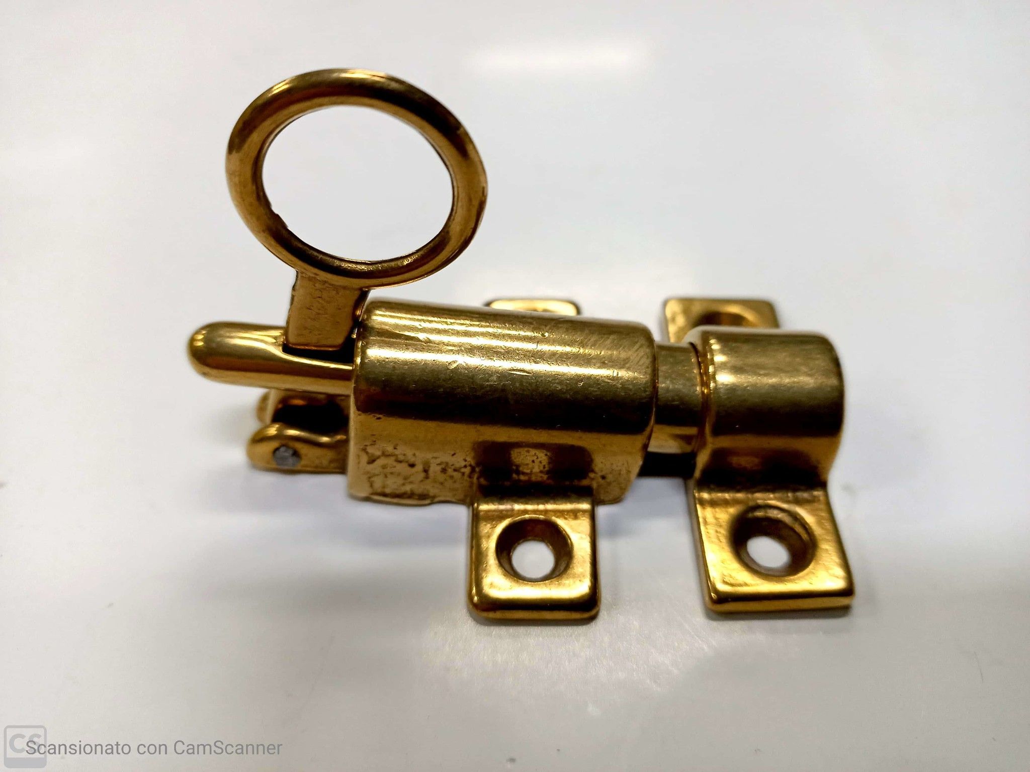 Cricchetto per sopraluci in ottone lucido con incontro