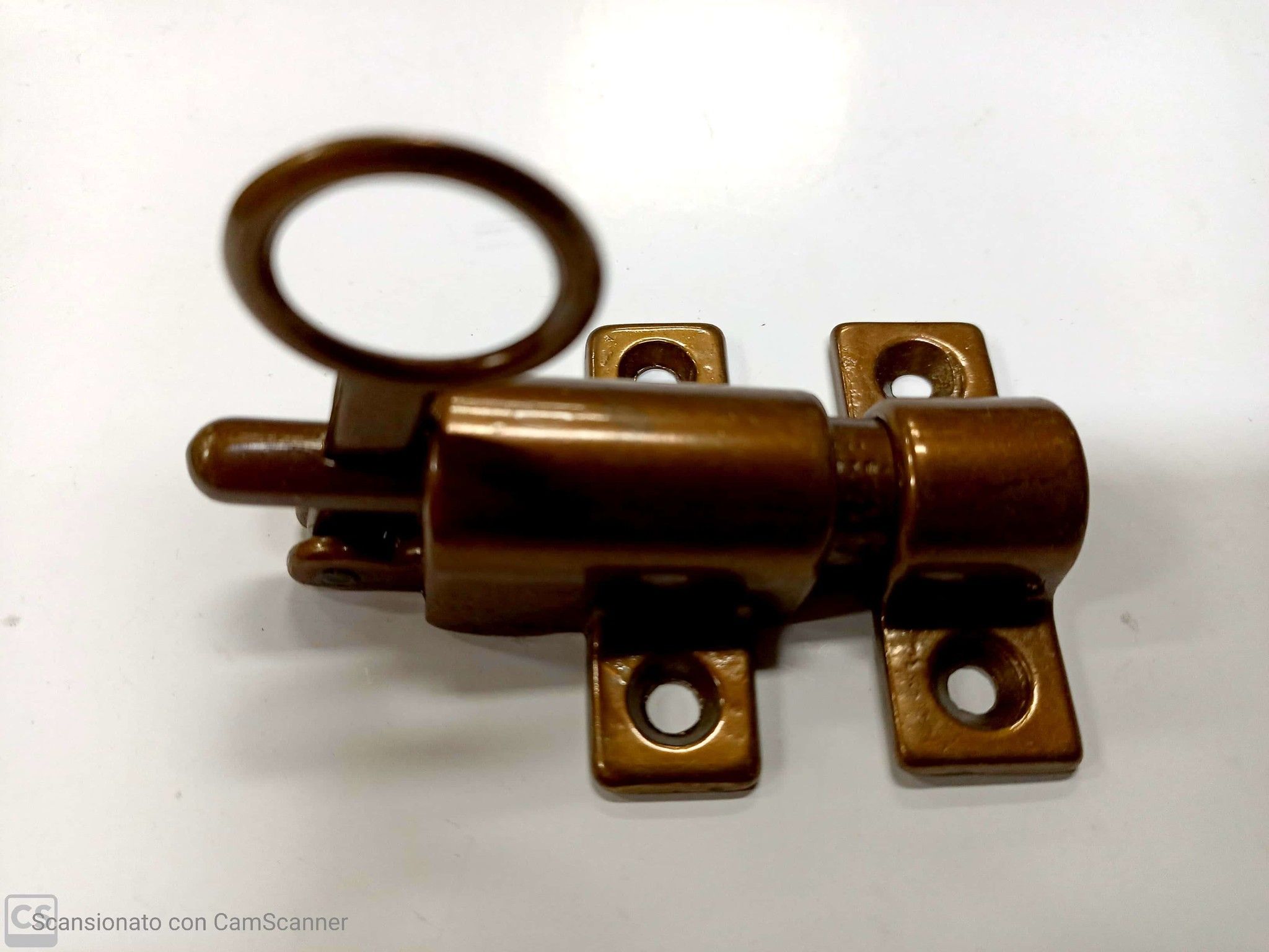 Cricchetto per sopraluci in ottone bronzato con incontro