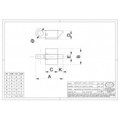 Cricchetto per sopraluci MEDIO a saldare in acciaio senza incontro