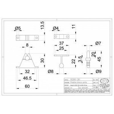 Pinzetta bloccaporta in zama cromato