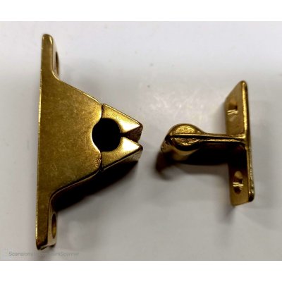 Pinzetta bloccaporta in ottone lucido