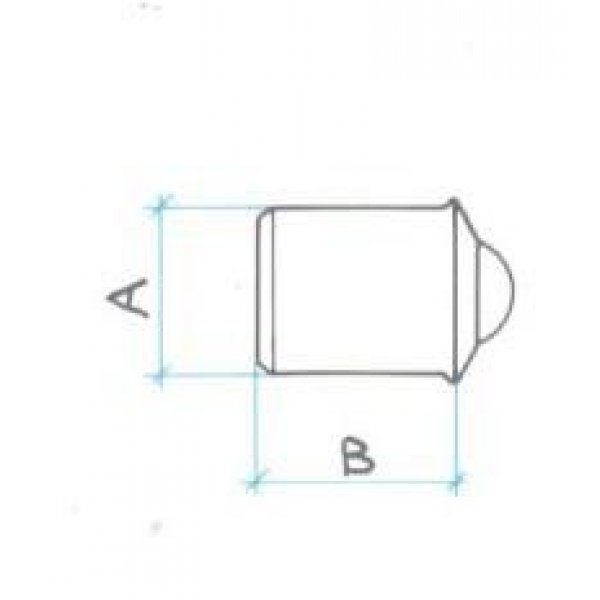 Cricchetto a sfera diametro mm 11 in ferro ottonato