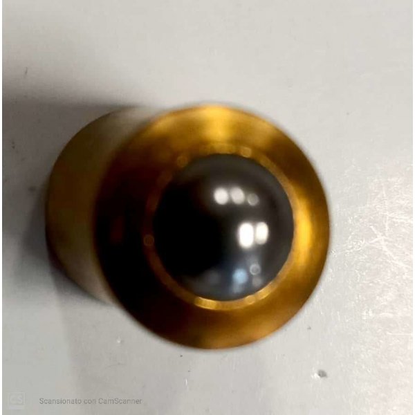 Cricchetto a sfera diametro mm 11 in ferro ottonato