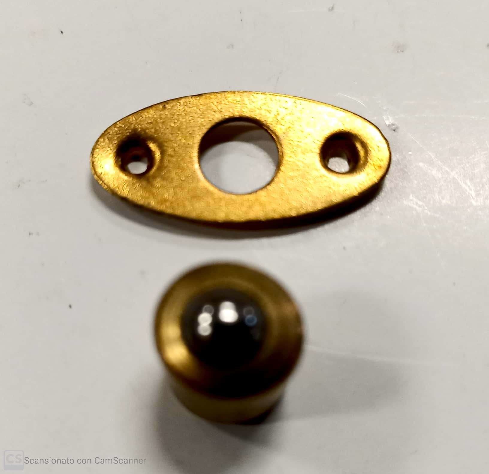 Cricchetto a sfera diametro mm  9 in ferro ottonato senza incontro