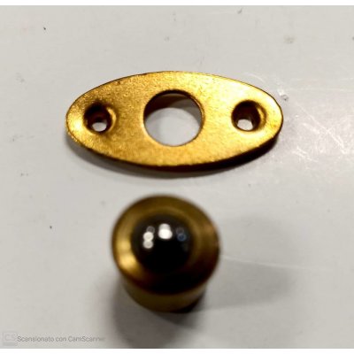 Cricchetto a sfera diametro mm 9 in ferro ottonato senza incontro