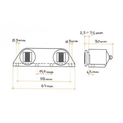 Cricchetto magnetico doppio regolabile